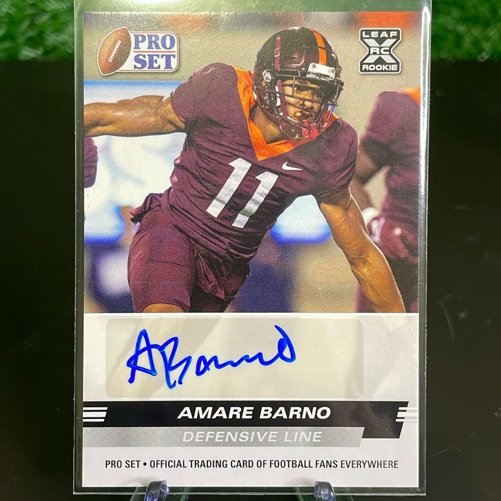 PROSET Amare Baron Autograph Card 🏈 Carolina Panthers
